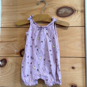 Disney Baby Purple Floral Minnie Mouse Romper